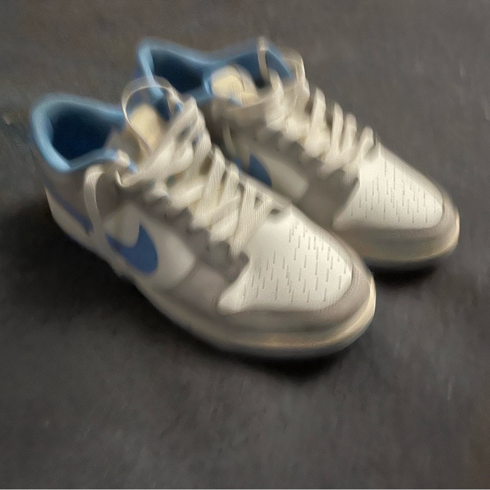 Nike White and Blue Sneakers